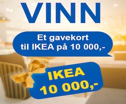 Vinn et gavekort til IKEA på 10 000,-